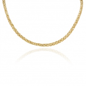Yellow Gold Byzantine Chain Necklace